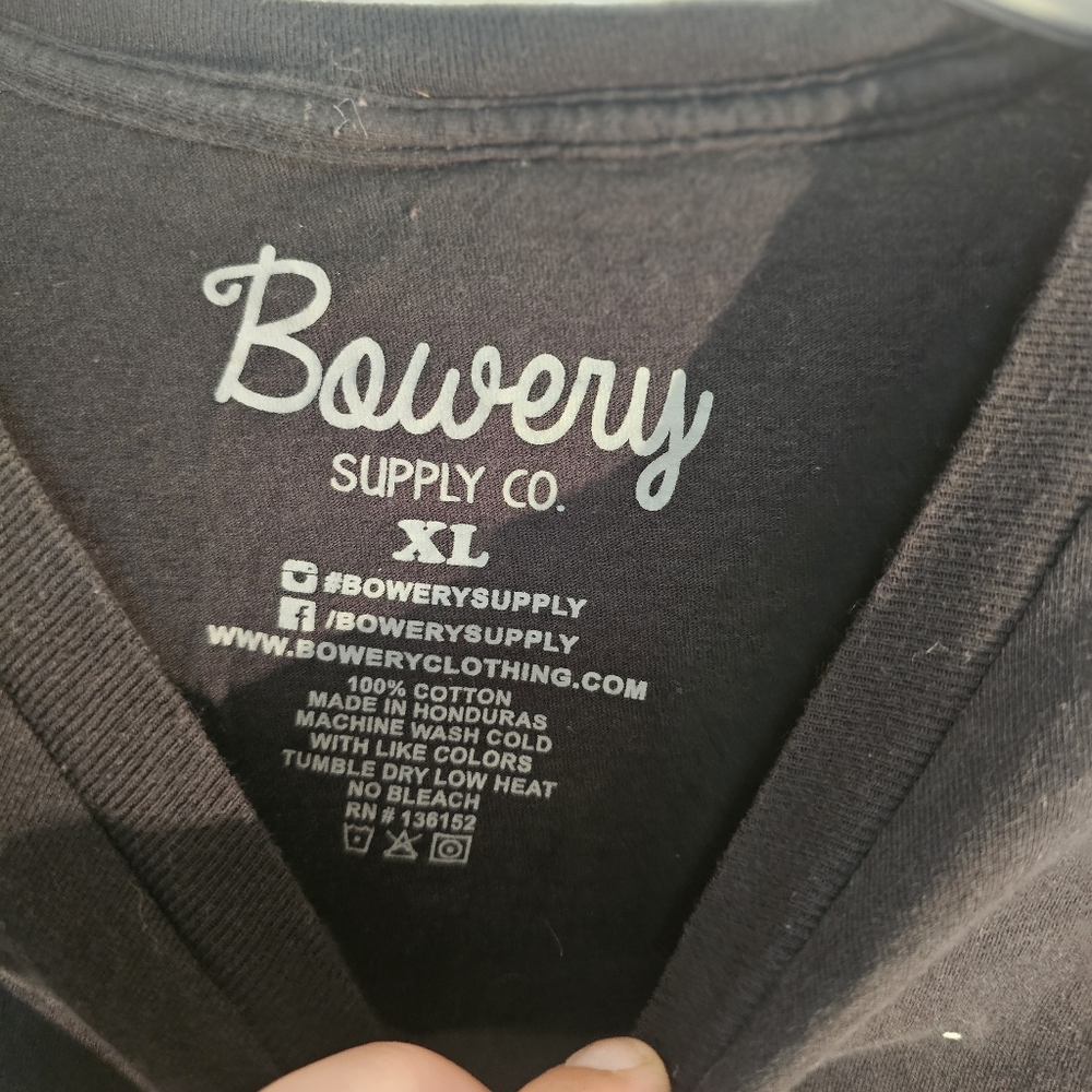 Bowery Supply Co Cowboy skeleton tee shirt Xl - Picture 3 of 4